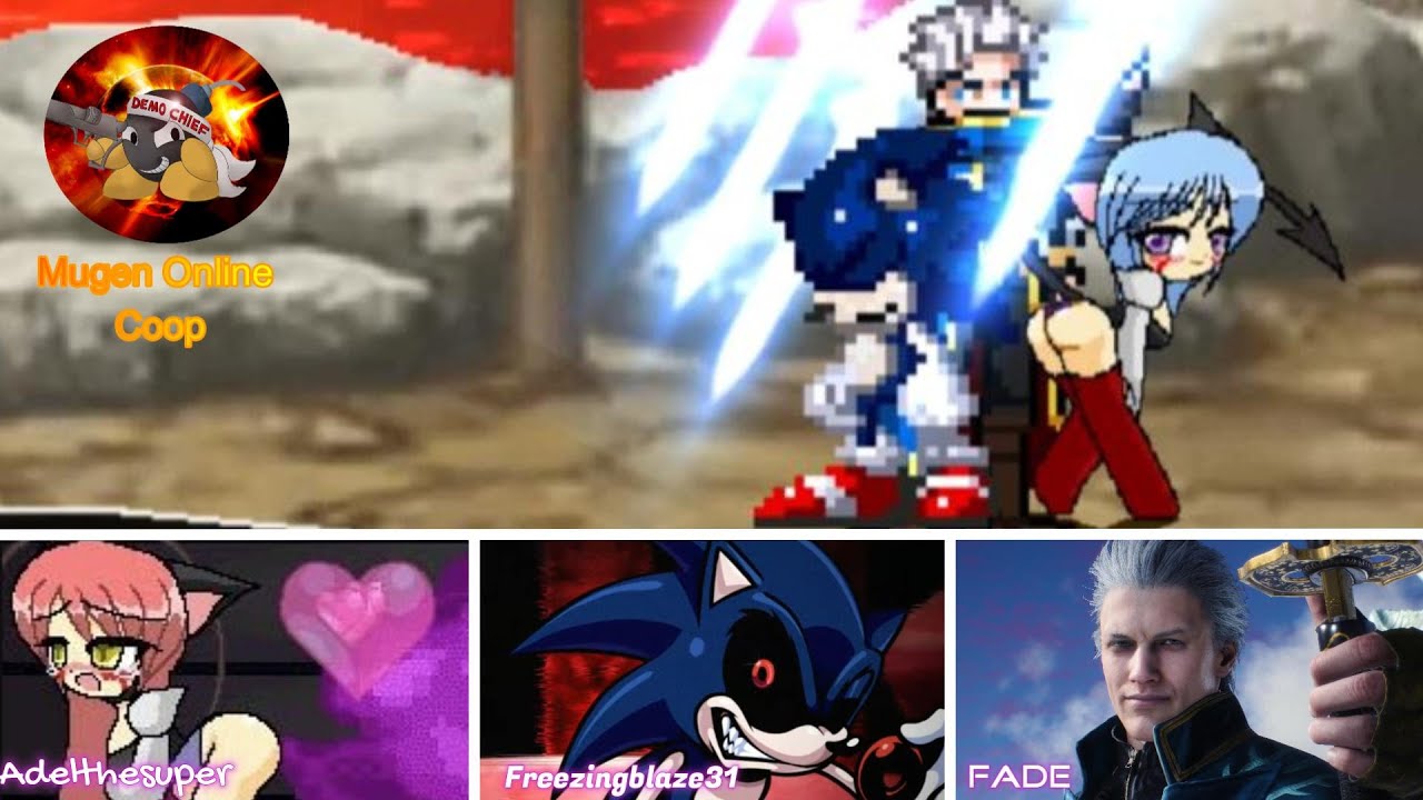 💣Mugen Online Coop: Vergil, Exetior & Belphegor +18 #mugenjus  (Downloads)😁