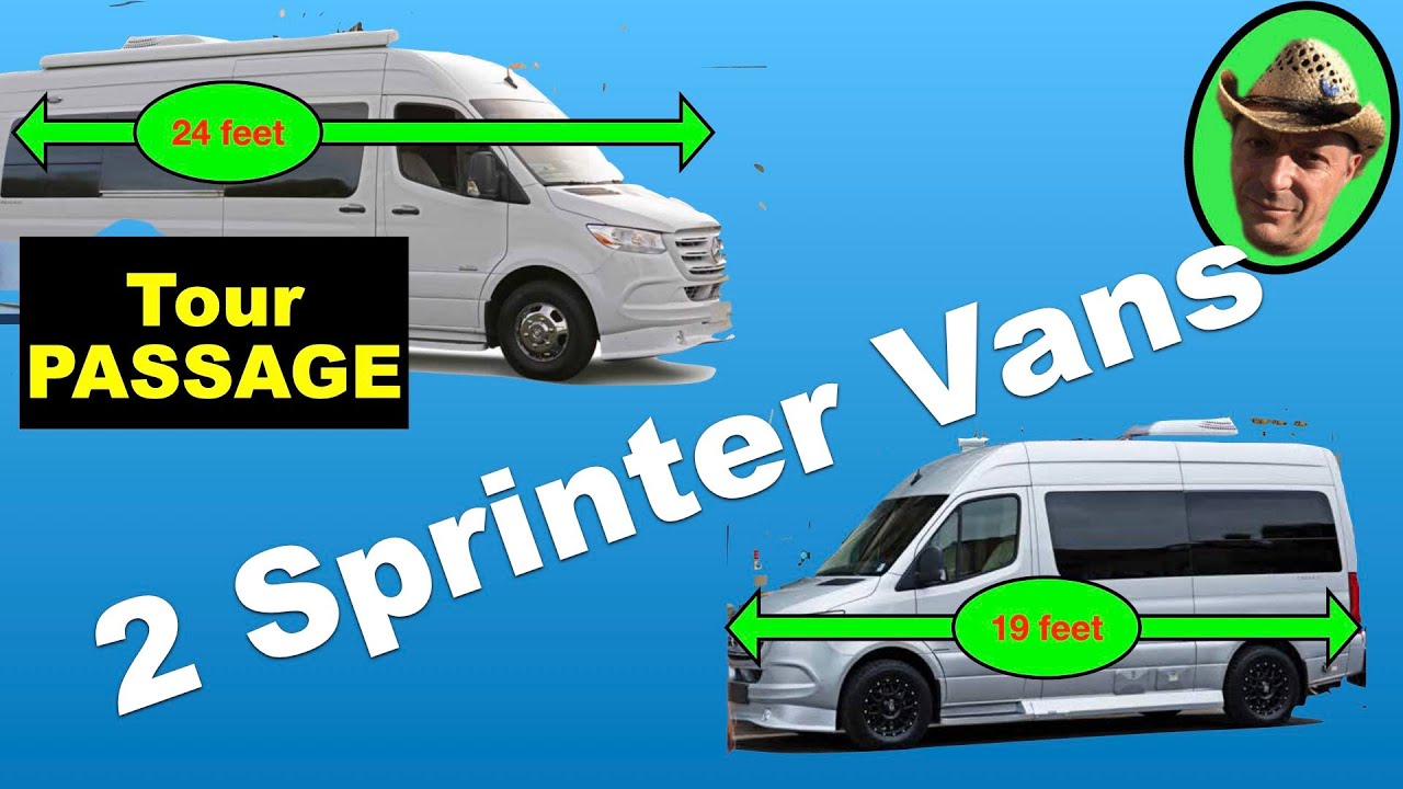 Tour PASSAGE on 🚐 SPRINTER 144 & 170, Midwest Automotive Class B RV;  Full-timer 🗺 in Travato 59GL