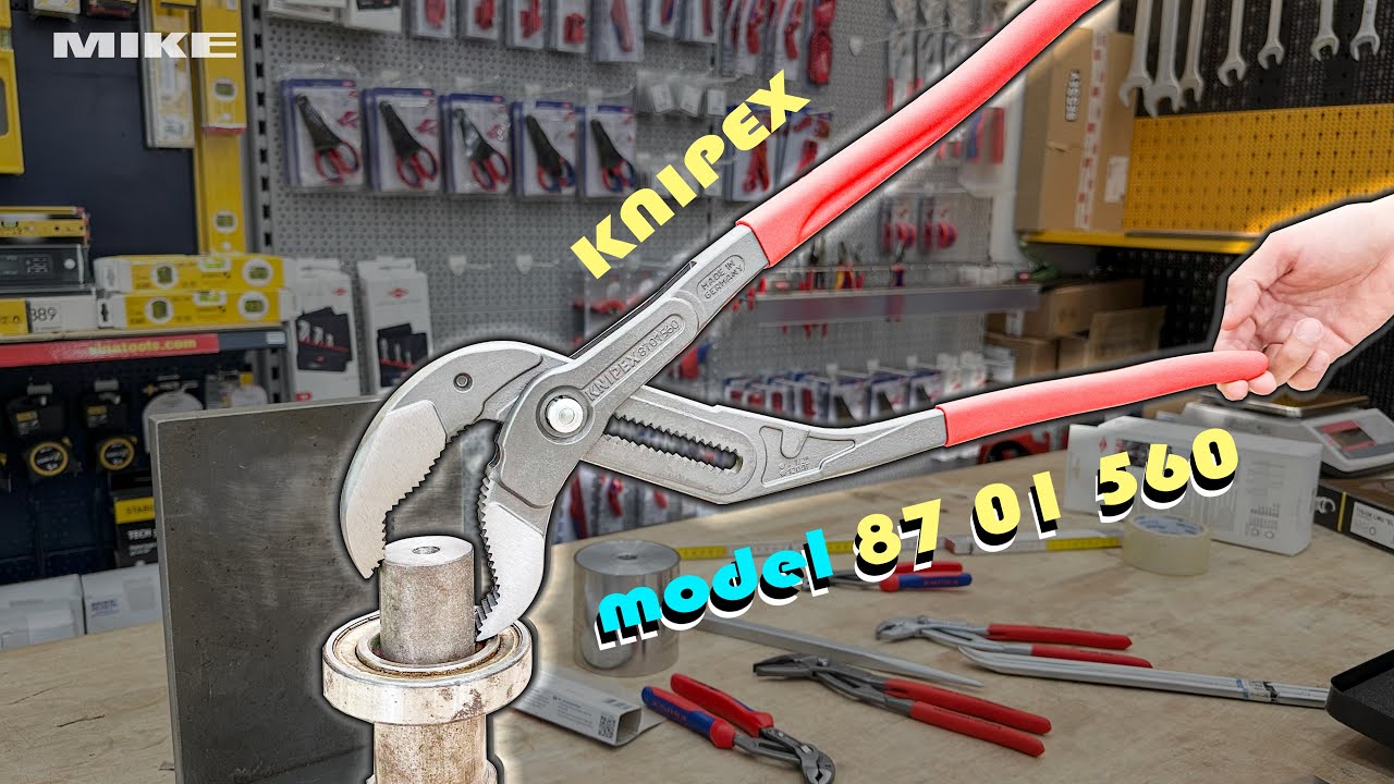 Kìm mỏ quạ Knipex Cobra® 87 01 560, size khủng XXL, độ mở ngàm tới 120mm - Made in Germany