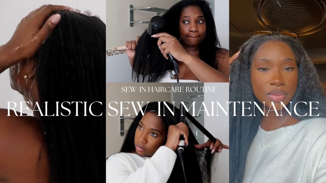 How to properly wash your hair with a sew-in | Blend leave out for NATURAL looking sew-in