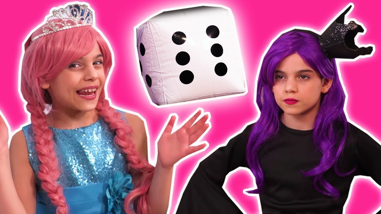 GIANT DICE PRANK 🎲 Princess Dares With Giant Surprise Eggs! - Princesses In Real Life | Kiddyzuzaa