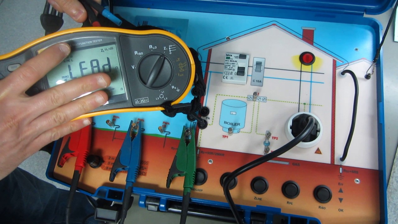 Fluke 1653 Re ve Z1 kademesi testi