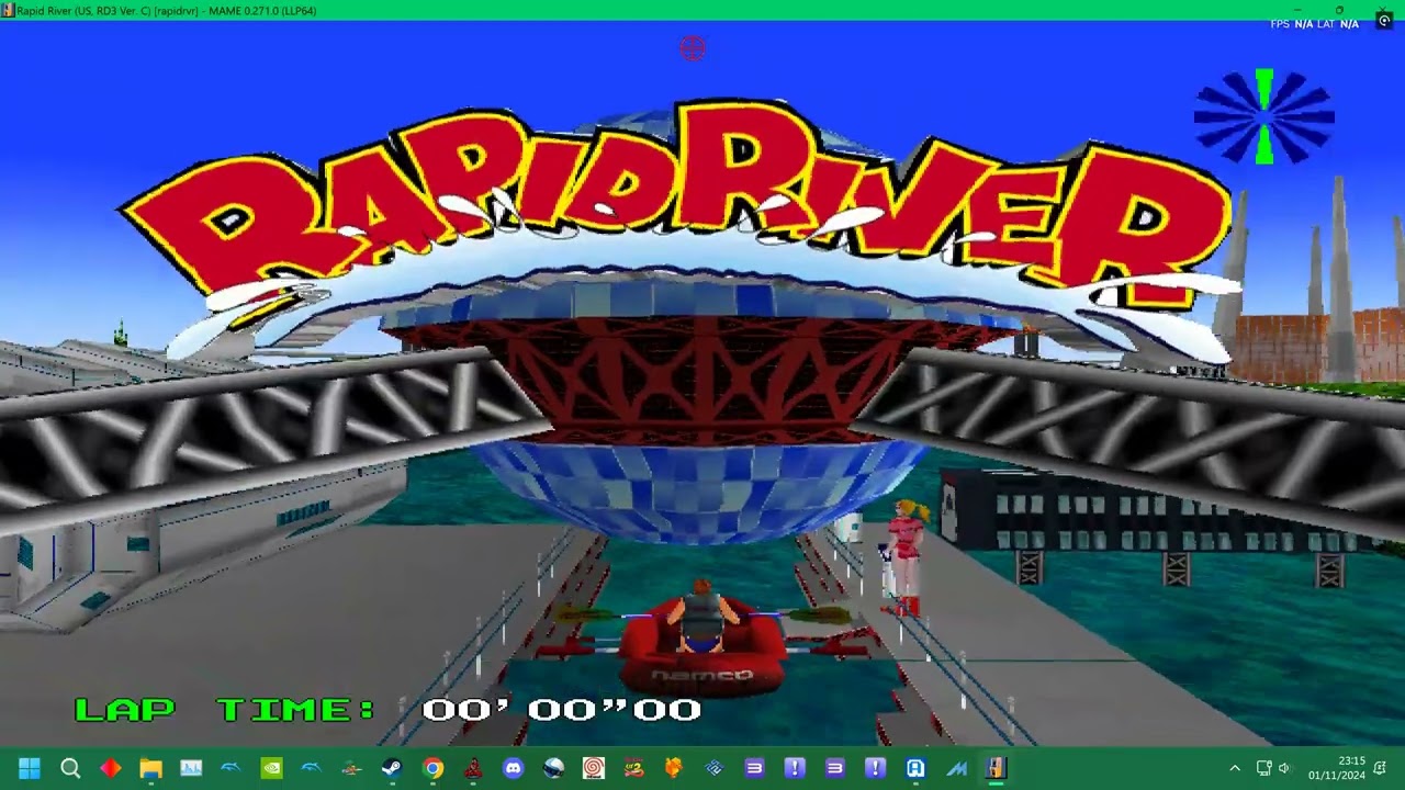 NAMCO SYSTEM 23 RAPID RIVER - BIG CANYON  -  us ver c - all courses 4k uk arcades Mameui 271 2024
