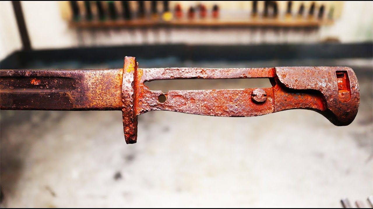 Extremely Rare Bayonet Restoration - Rusty 1913 MkI bayonet knife