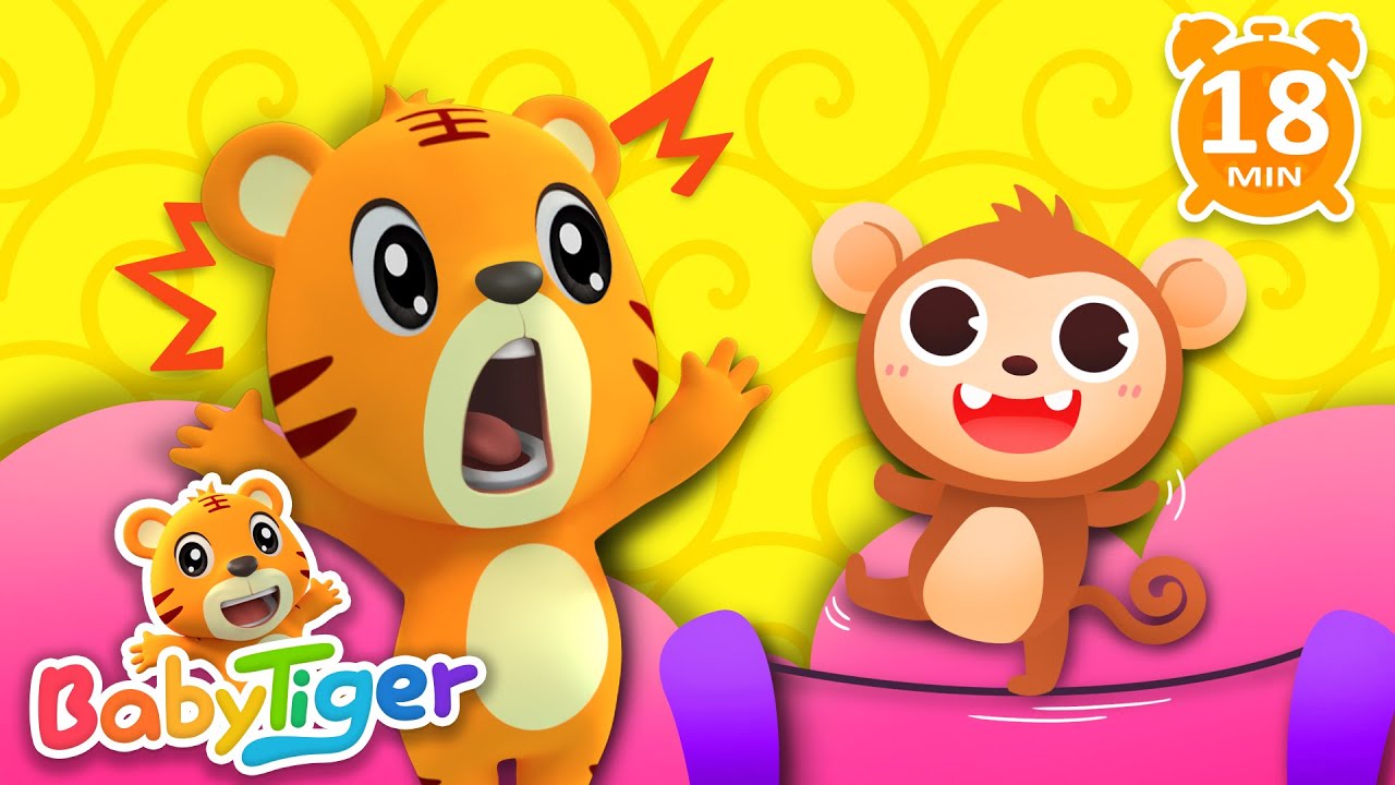 Five Little Monkeys + More  Kids Songs & Nursery Rhymes - Baby Tiger