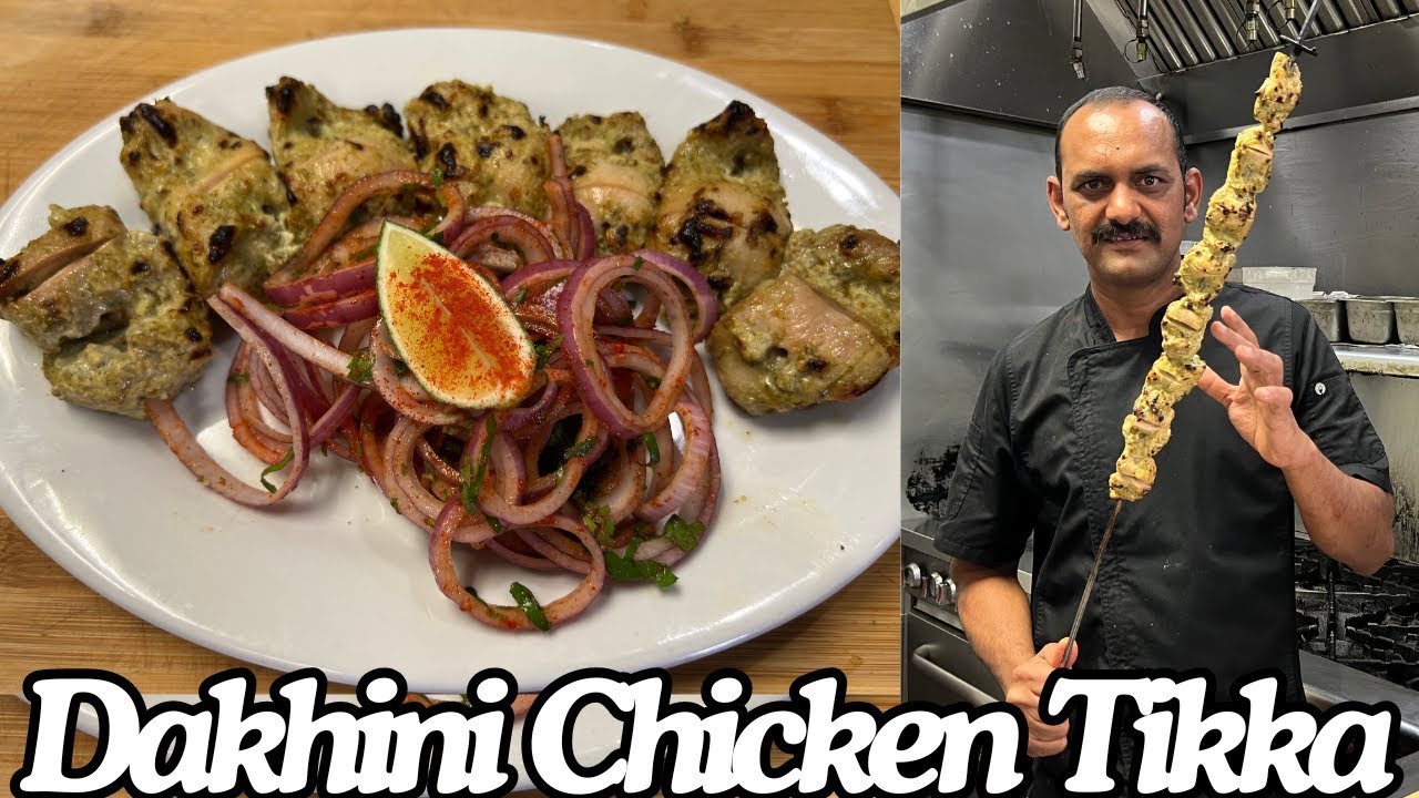 Dakhini Chicken Tikka Recipe | Tandoori Chicken Tikka | Dakhini Murgh Tikka | Chicken Kabab Recipe