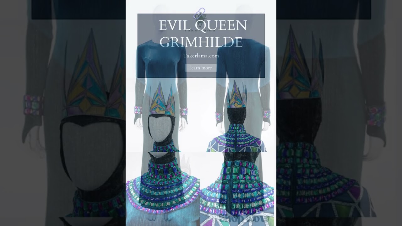 Snow White 2025 Evil Queen Grimhilde Cosplay Costume Blue Halloween Fancy Dress Women #Takerlama