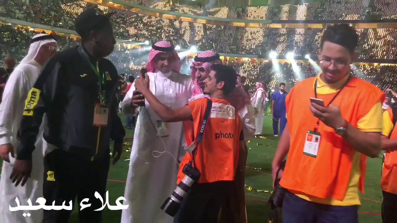 احتفال لاعبي الاتحاد بتحقيق كأس الملك 2018م