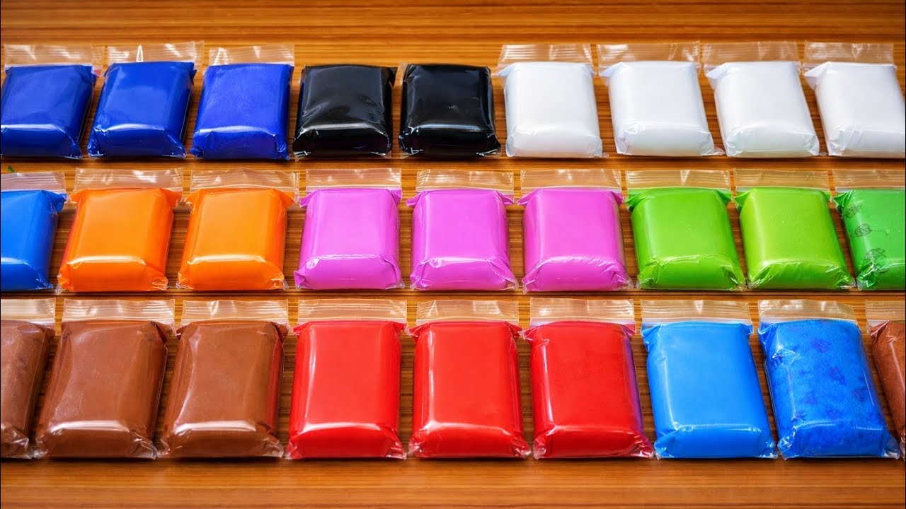 Most Satisfying Colorful Clay Unboxing 🌈 | Rainbow Super Light Clay ASMR