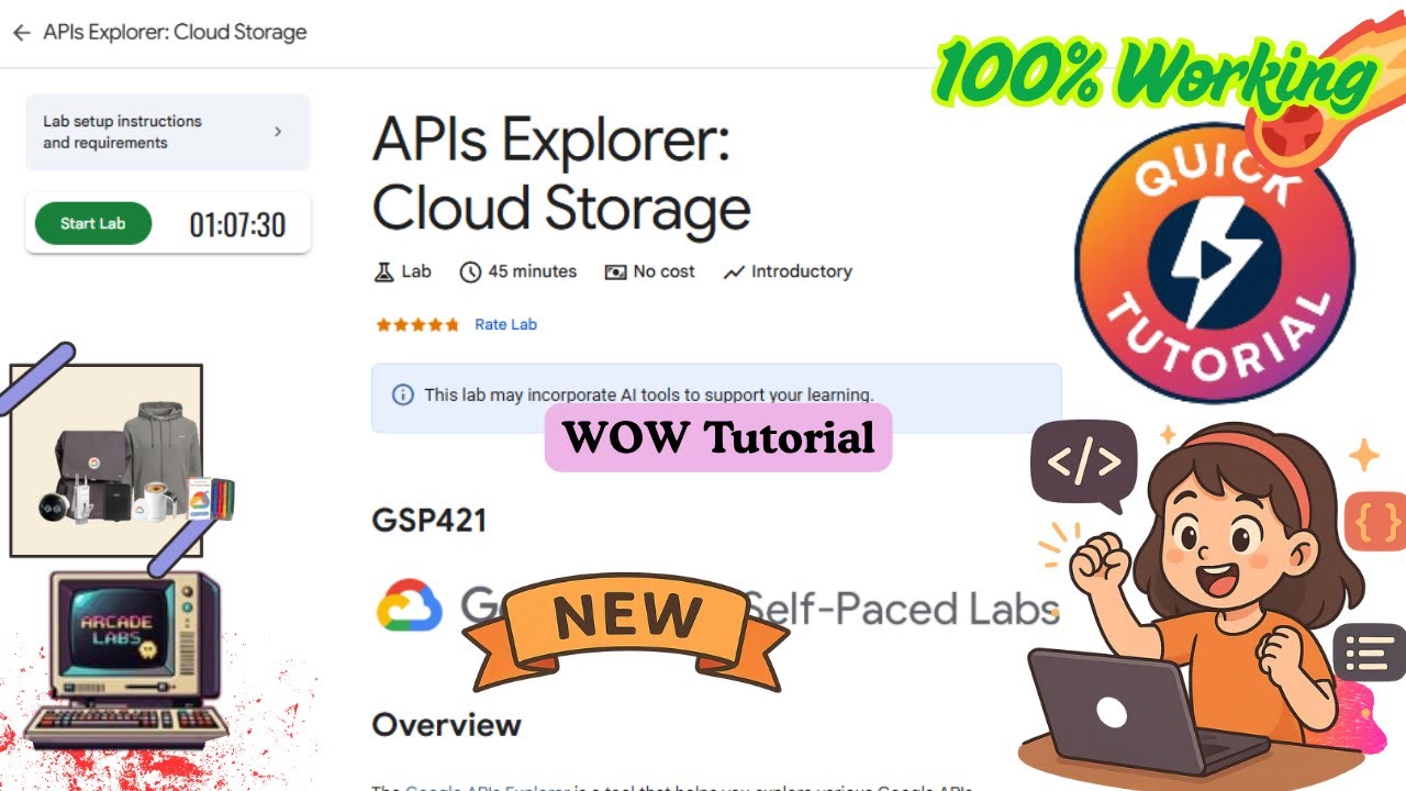 API Explorer: Облачное хранилище | НОВОЕ РУКОВОДСТВО ЗА ОКТЯБРЬ | #GSP421 #qwiklabs #qwiklabsarca...