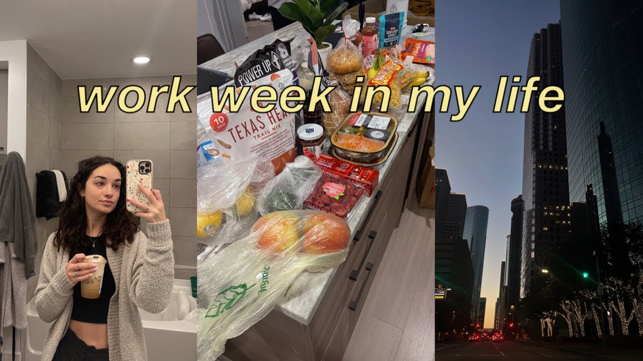 work week in my life: long hours, grocery haul, current fav coffee orders, + more!