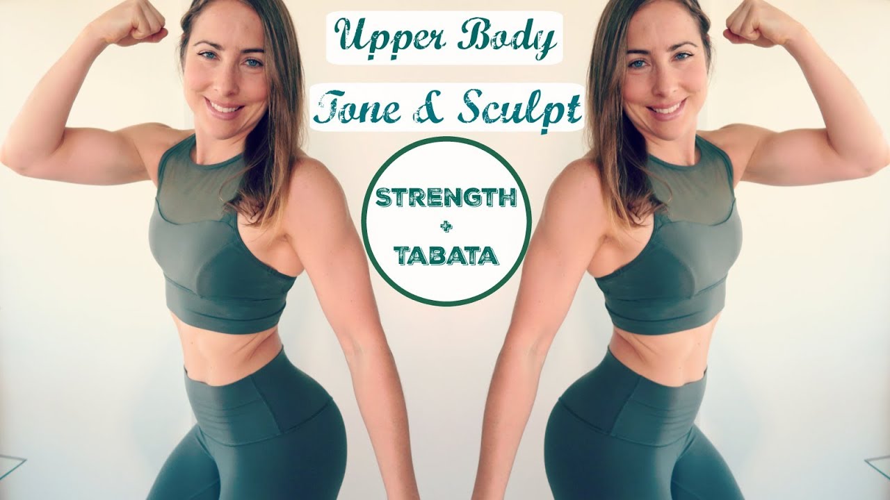 Upper Body Workout to Strengthen + Tone Arms, Back and Shoulders + Tabata Cardio