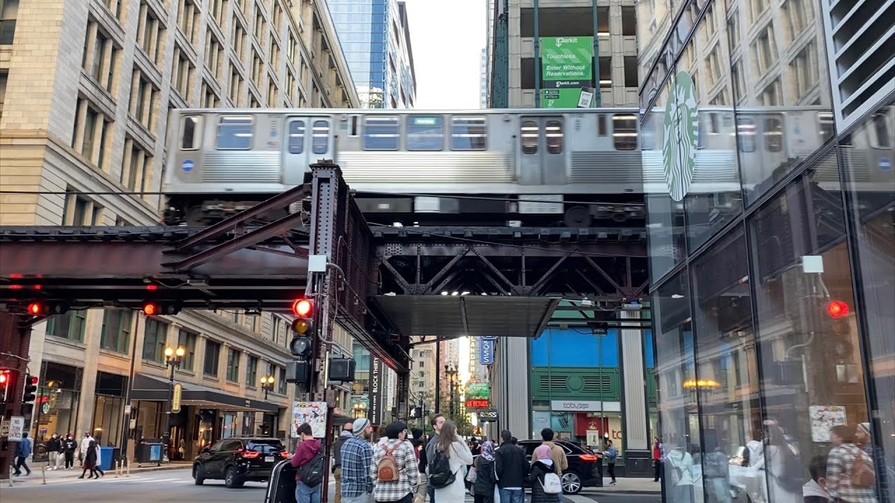 Walking Chicago Randolph Street: Michigan Ave to Dearborn St Late October 2021 | Downtown Chicago