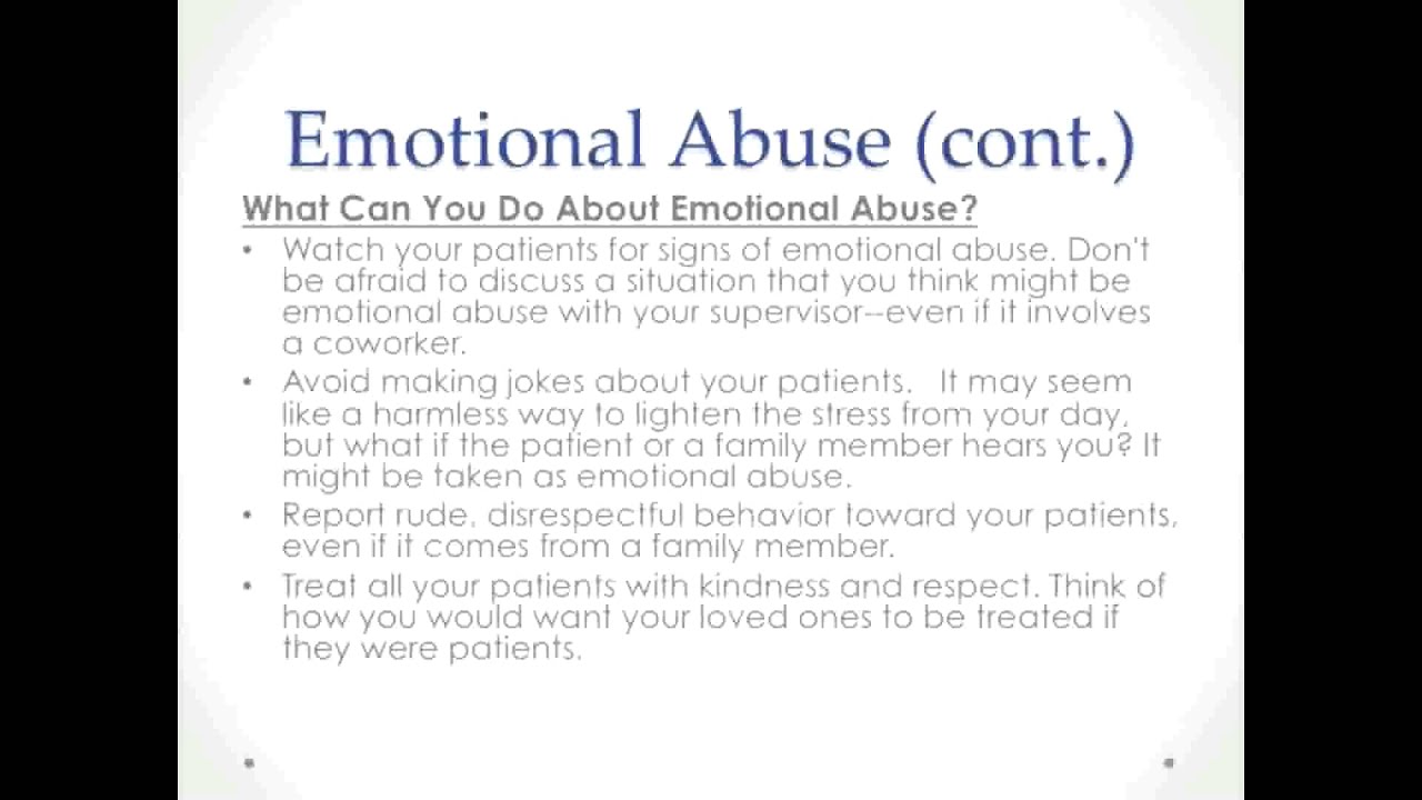 Abuse and Neglect