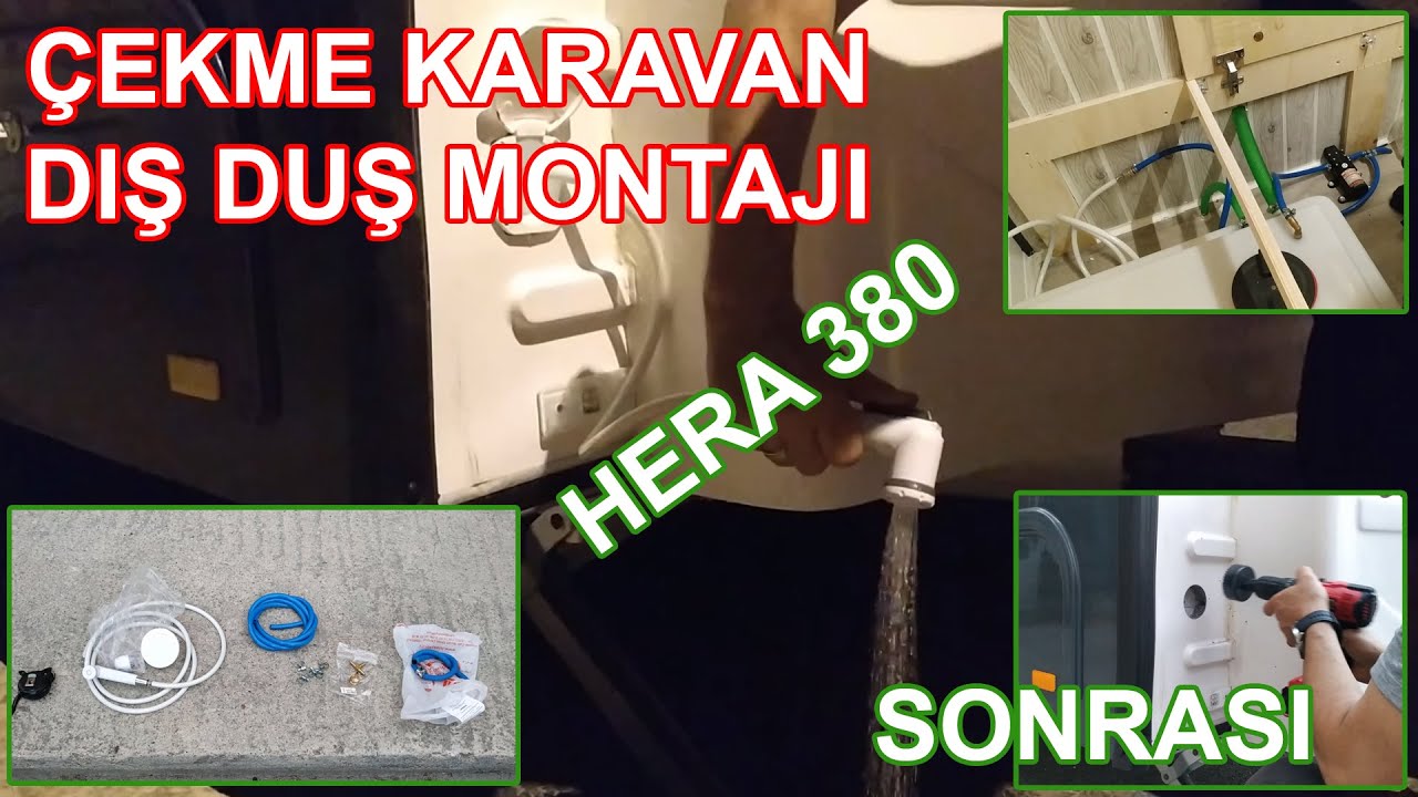 Başkent Hera 380 Çekme Karavana Dış Duş Montajı || Exterior Shower Installation in Trailer Caravan