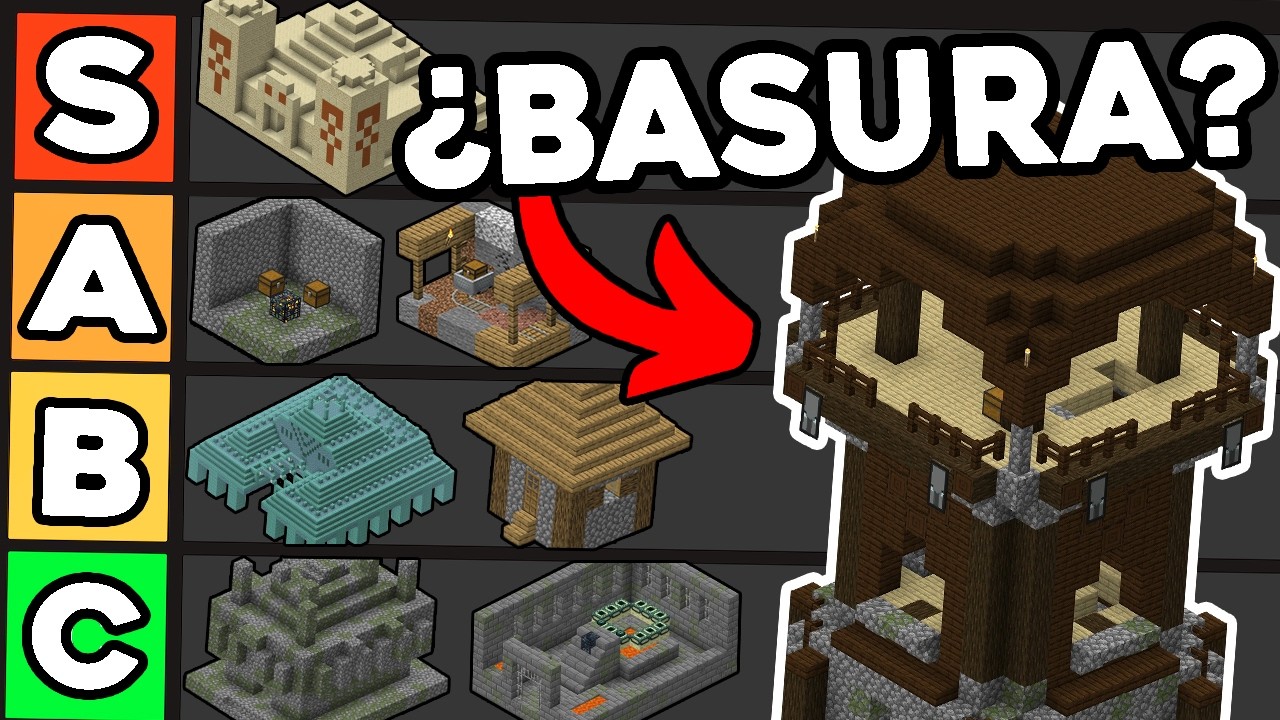 Clasifiqué TODAS las ESTRUCTURAS de Minecraft