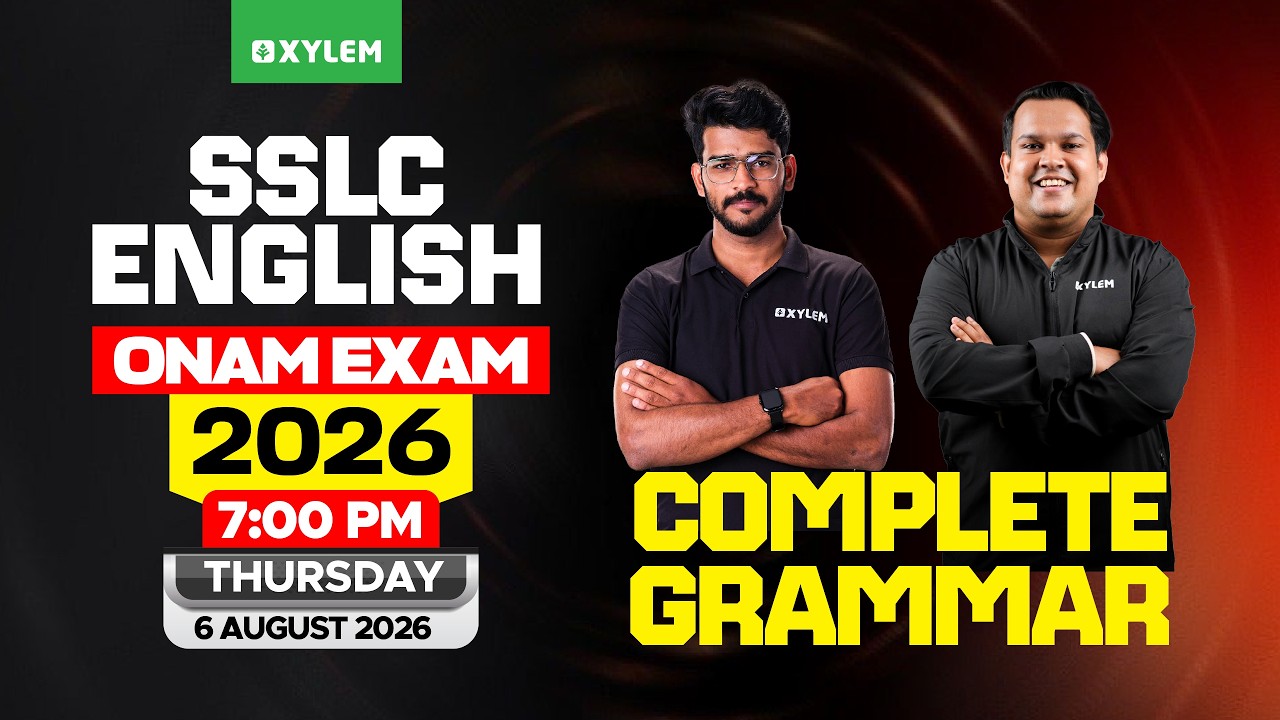 SSLC English Onam Exam 2026 | Complete Grammar | Xylem SSLC