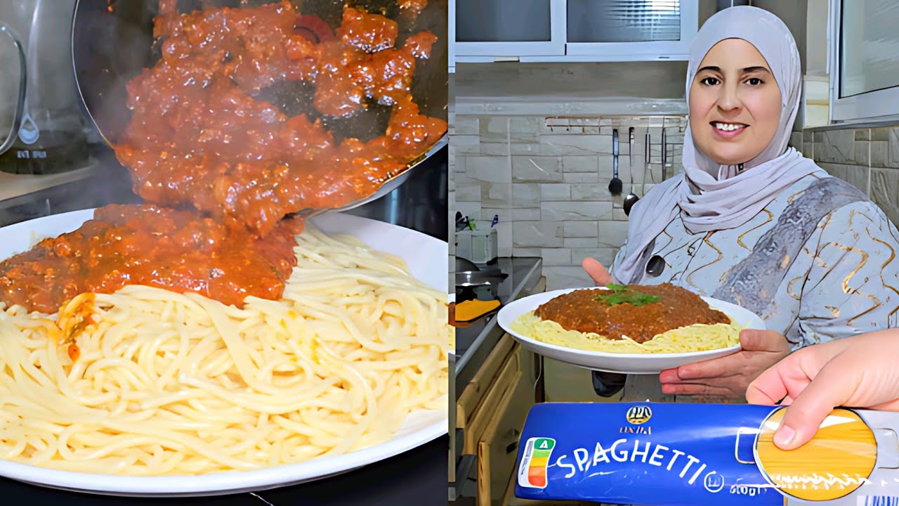 أسهل وأسرع سباكيتي بصوص الطماطم 🍝 الحل المثالي للّي دياق الوقت