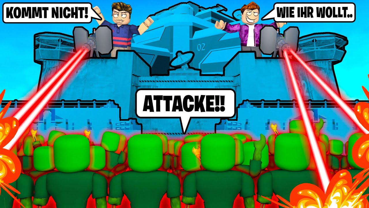 BAUE EINE FESTUNG UM ZU ÜBERLEBEN UND DIE ZOMBIES ZU BESIEGEN!! (Roblox Zombie Battle Tycoon)