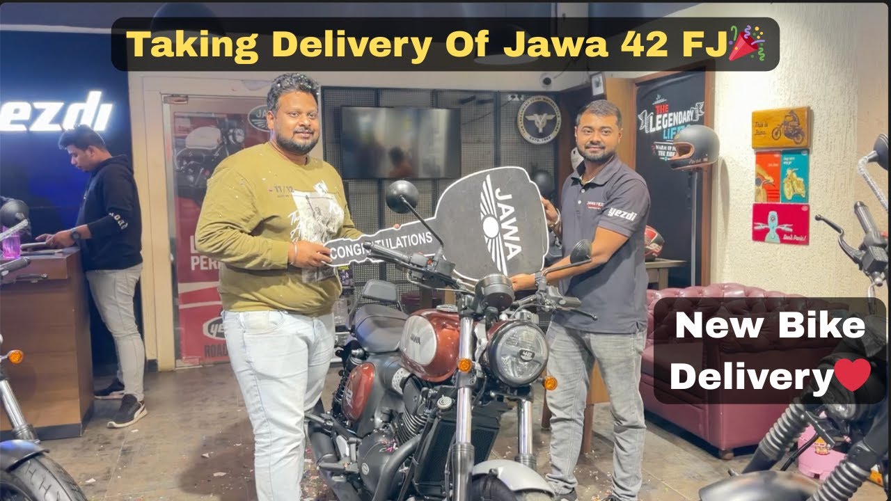 Taking Delivery Of JAWA 42 FJ 🏍️🏍️ || Jawa 42 FJ Delivery vlog ❤️❤️