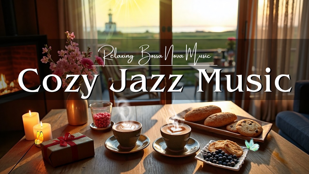 Cozy Jazz Music 🌿 Gentle Bossa Nova Coffee Ambience for Peaceful Focus & Happy Mood