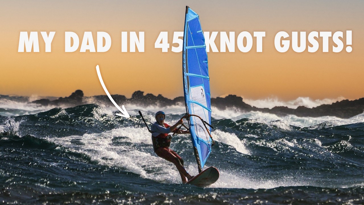 🌪️ 45-Knot Storm Survival Windsurfing for My Dad!