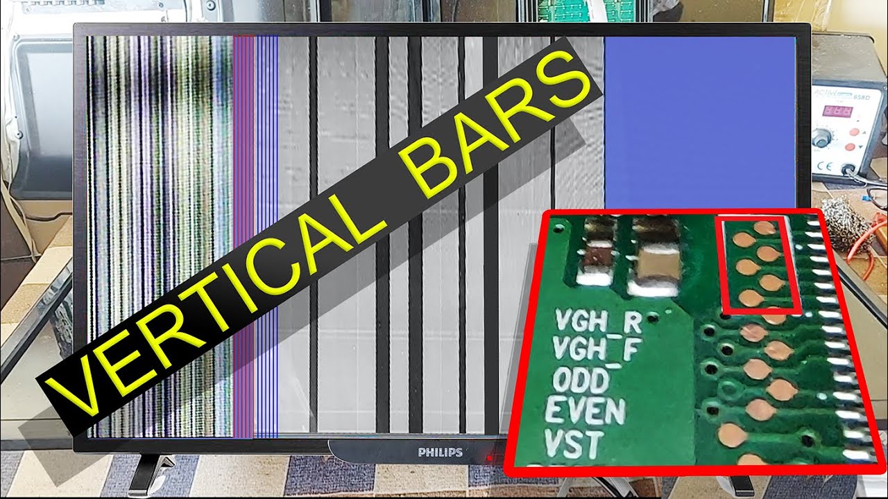 Vertical Lines or  Bars Problem | No Picture Philips 32