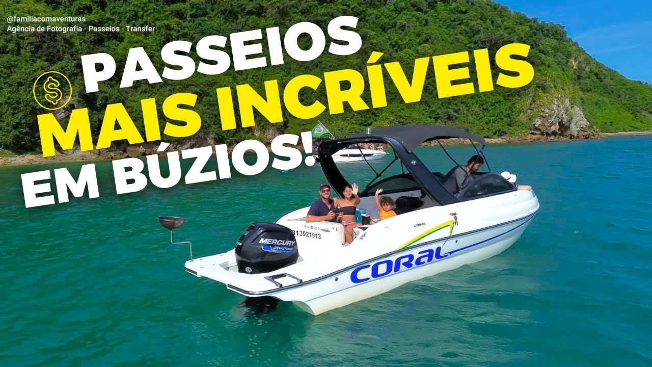 TOP 7 MELHORES PASSEIOS EM BÚZIOS | Passeio de Escuna/Barco, Buggy, mergulho, Lancha privativo