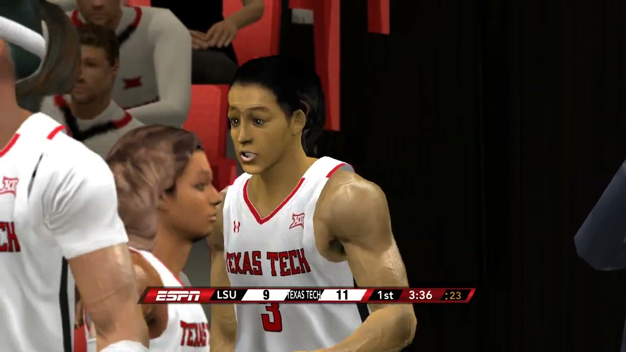 NBA2K14 women college hoops MyCareer LSU vs Texas Tech 1st Quarter