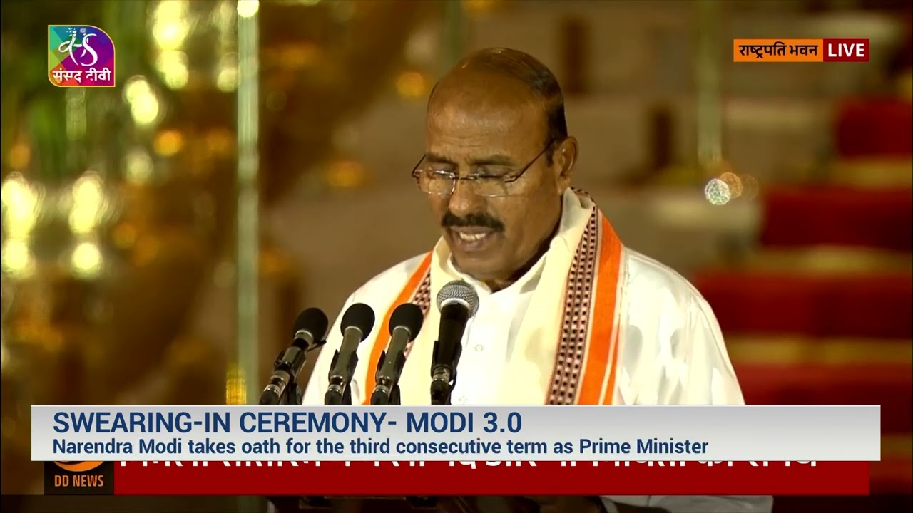 Dr. Virendra Kumar takes oath as Cabinet Minister at Rashtrapati Bhavan