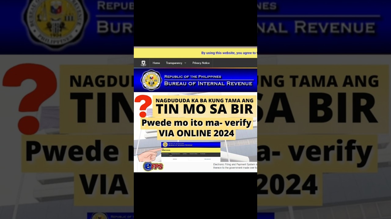 How to Verify TIN or Tax Indentification Number via Online