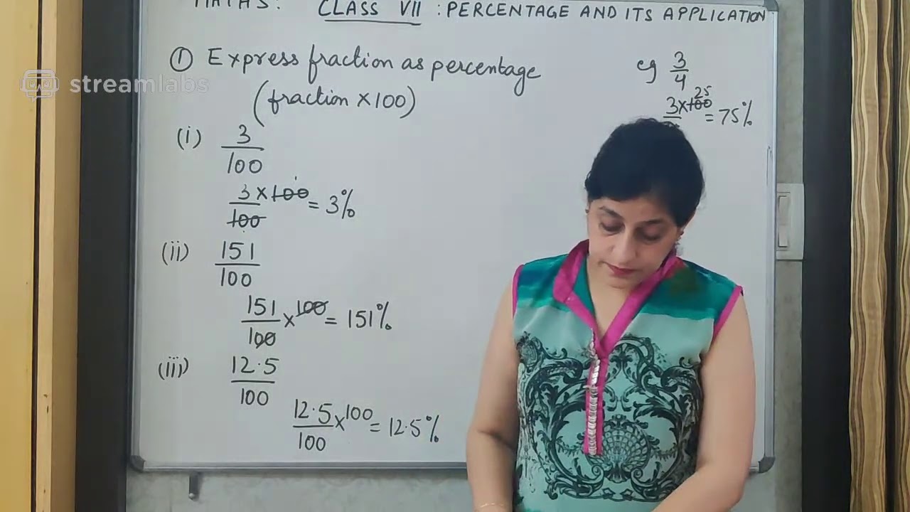 #1 Class 7 : Percentage and its applications - Concept of percentage