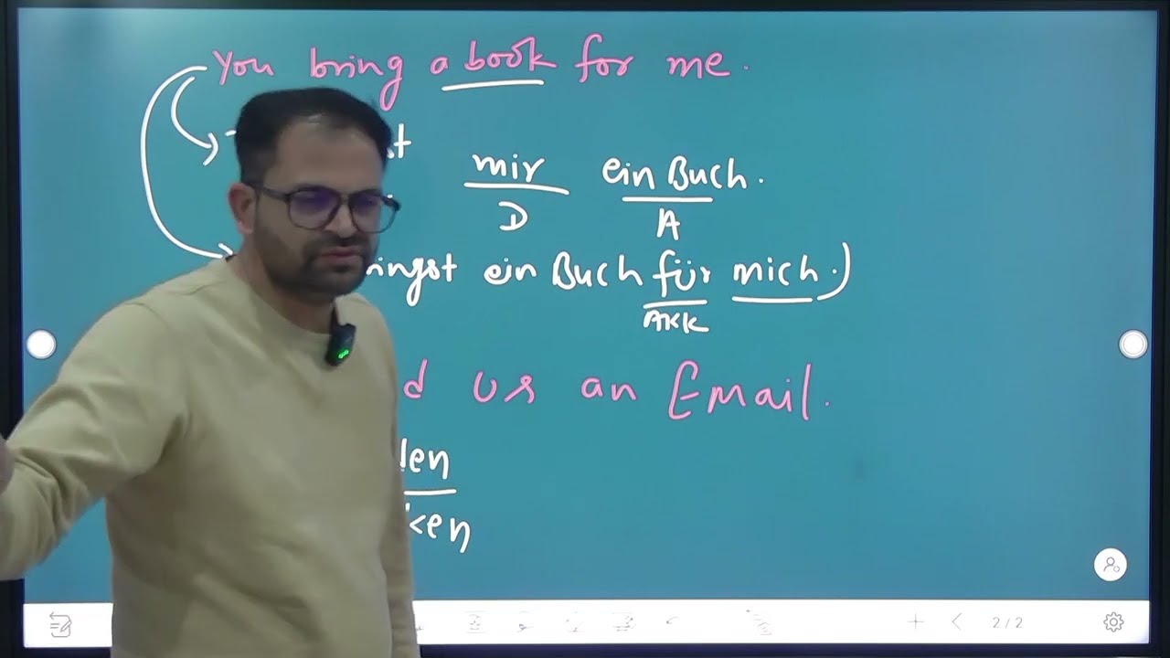 A1 -NVDA - 2 Objects (Akkusativ & Dativ) in German Grammar | Learn German in Hindi