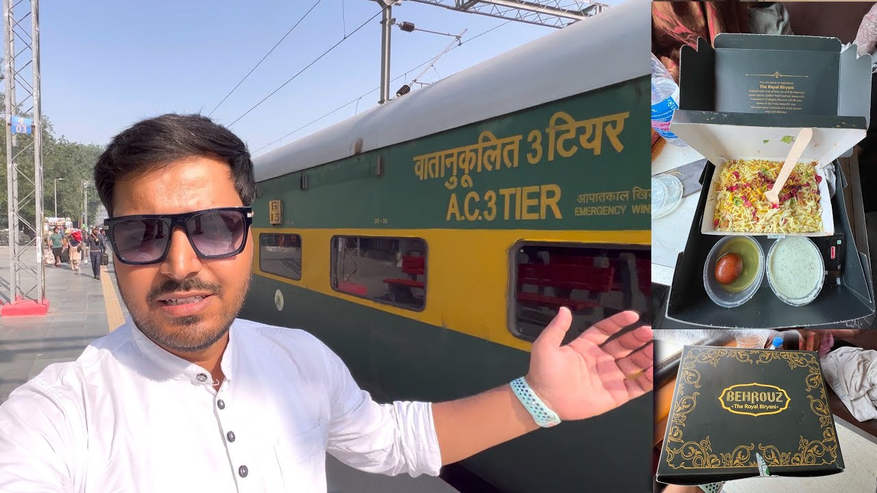 Garib Rath Exp train main pehli baar try kiya special behrouz biryani 😋