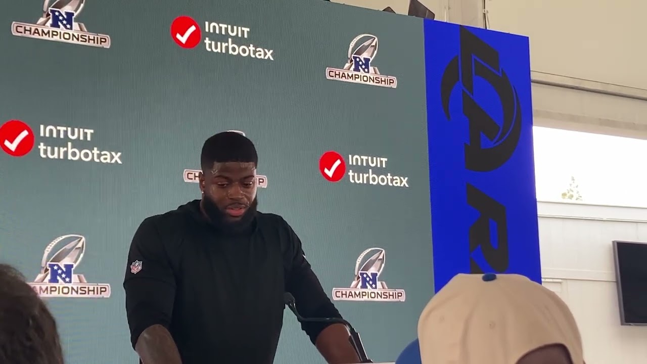 Los Angeles Rams OLB Jared Verse Talks First NFC Title Game Appearance
