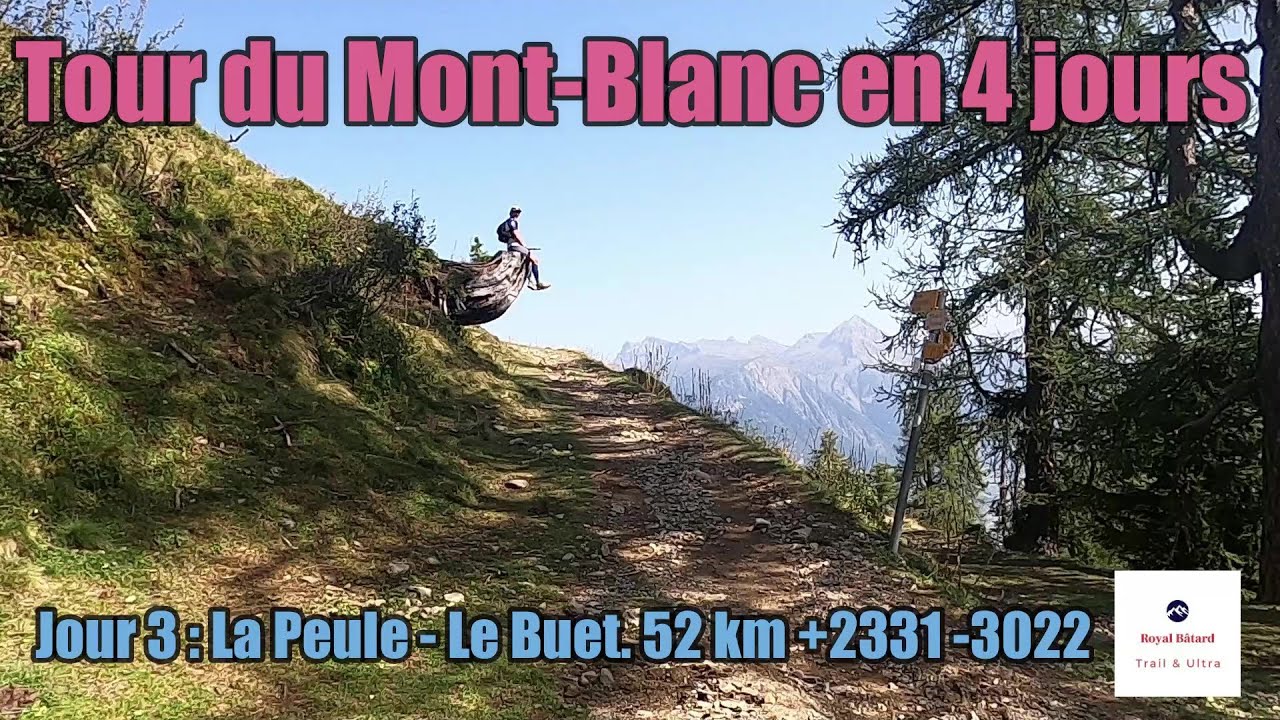 Tour du Mont-Blanc en 4 jours : Jour 3, 52 km +2331 -3022. 🏃‍♂️😈🔥