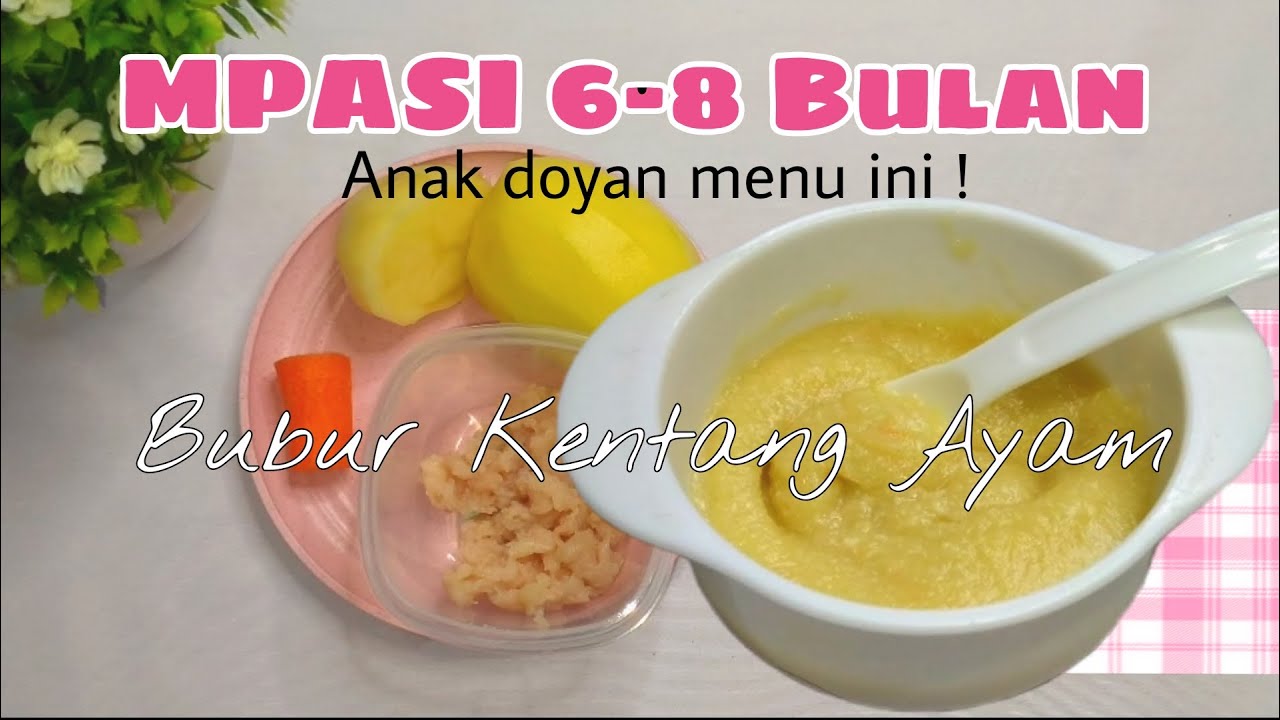 Resep mpasi kentang 6 Bulan Anti gtm | Bubur Kentang Ayam