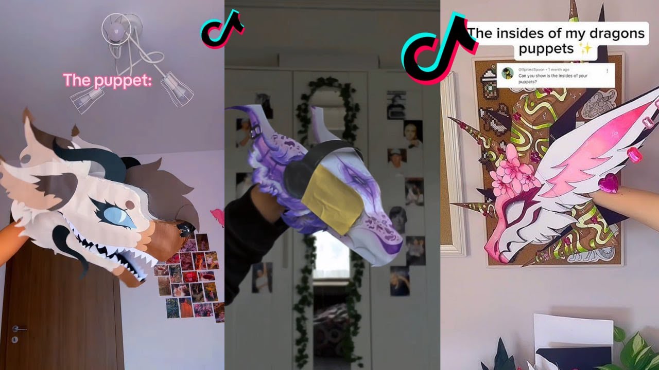 Dragon Puppet Crafts - Paper Dragon TikTok Compilation #508