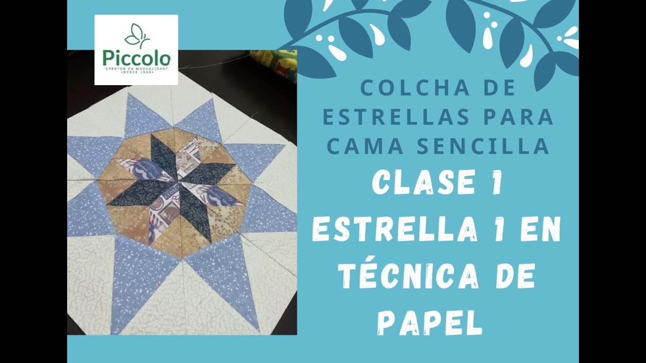Colcha de Esterllas #1 en tecnica de Papel con Piccolo