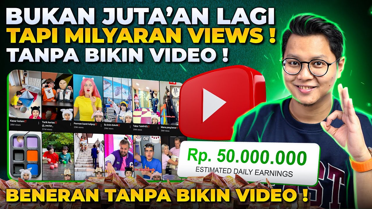 REAL TANPA CAPEK BIKIN VIDEO, GILA SHORTS VIEWS SAMPAI MILYARAN ! IDE KONTEN YOUTUBE SHORTS