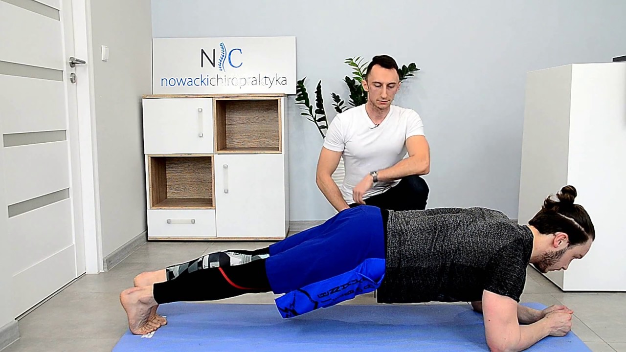 Ćwiczenia kręgosłupa- plank (deska).