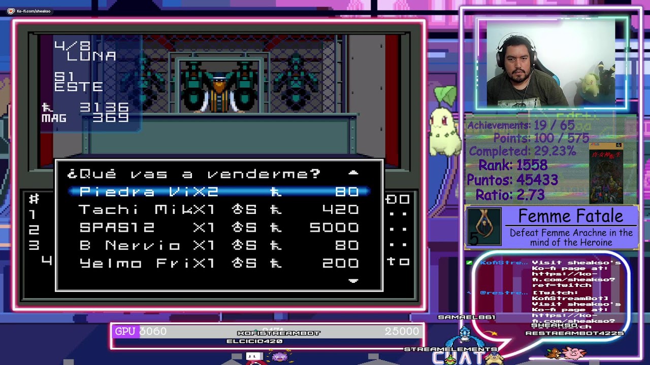 Shin Megami Tensei - Retroachievements - Cheevos - Logros