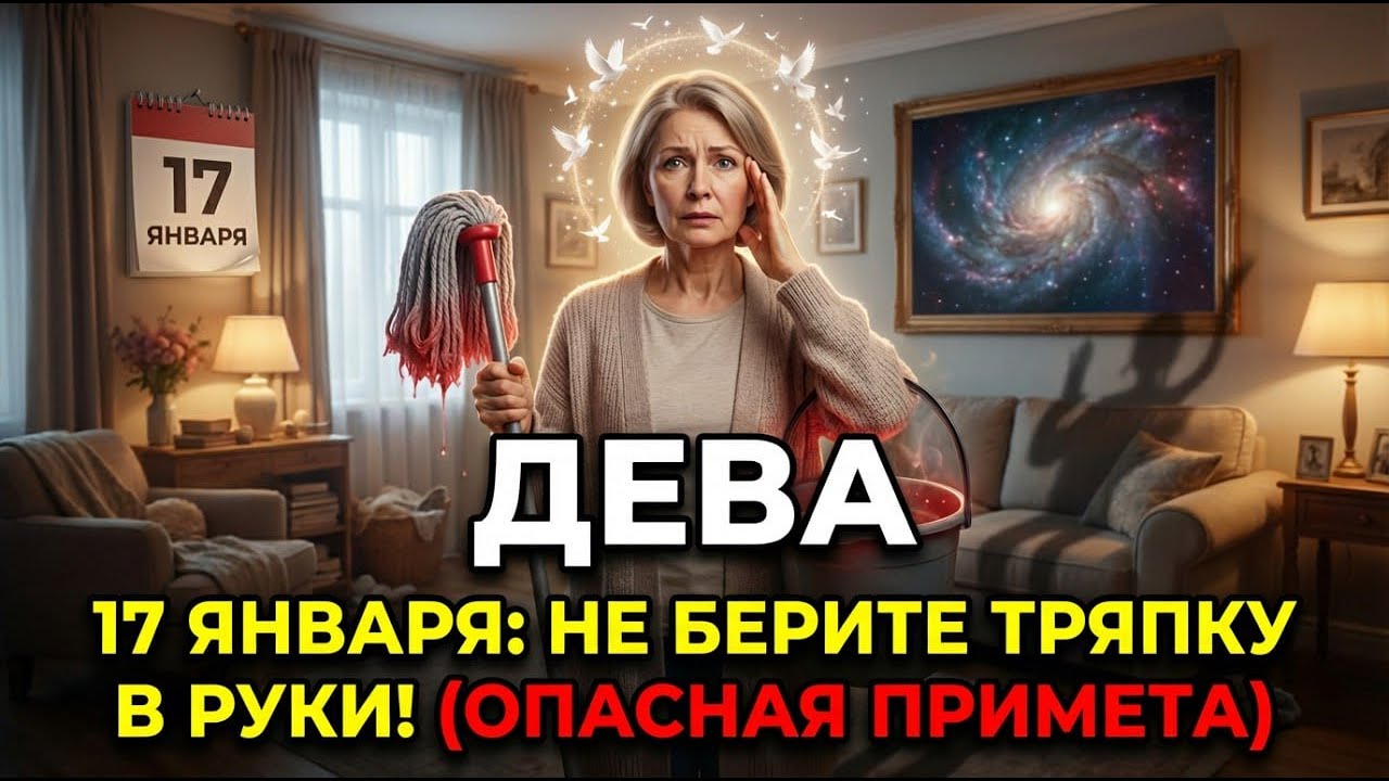 ДЕВА, СРОЧНО! Зеркальная Дата 17.01.2026: Почему в этот день нельзя мыть пол, но нужно мыть мысли?