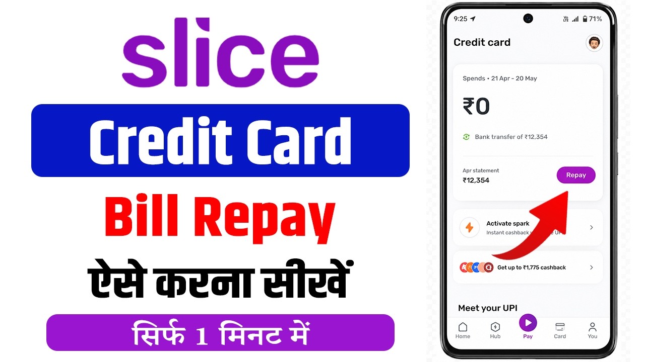 slice credit card repayment kaise kare | slice bill payment kaise kare | slice payment process