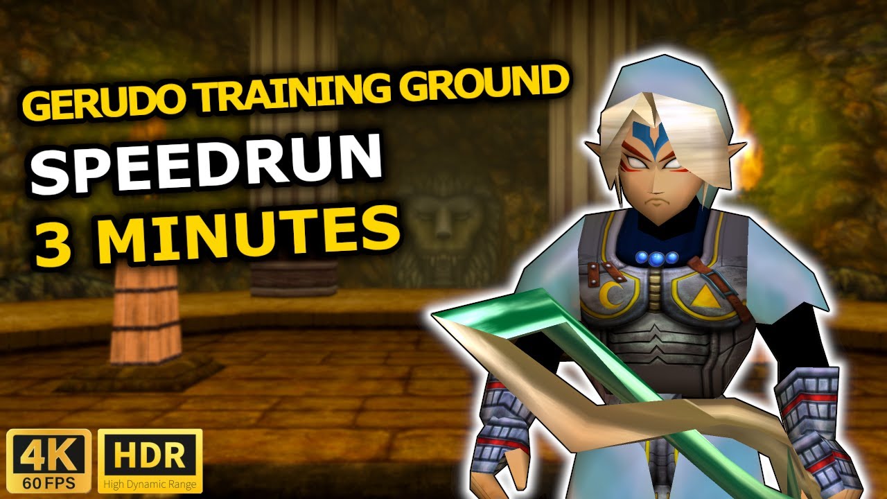 Fierce Deity Speedruns Gerudo Training Ground in 2:59 | 4K HDR 60fps | FD Mask in Ocarina of Time