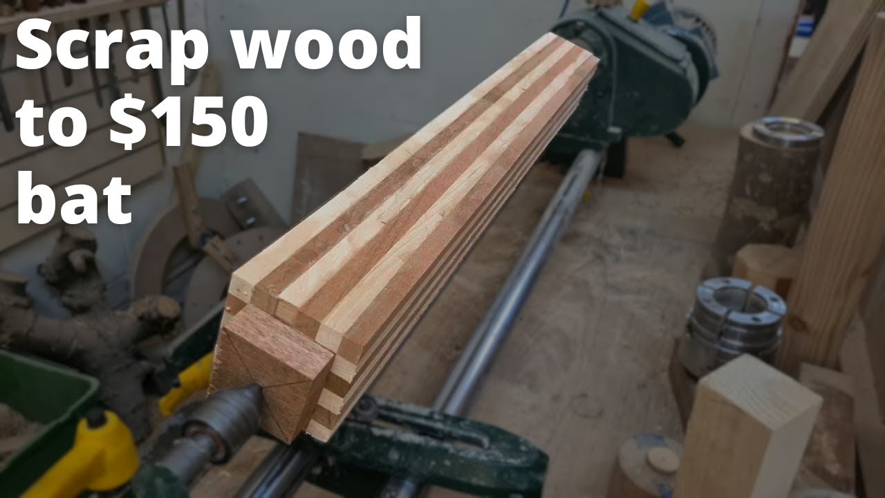 Woodturning - Battenberg Baseball Bat