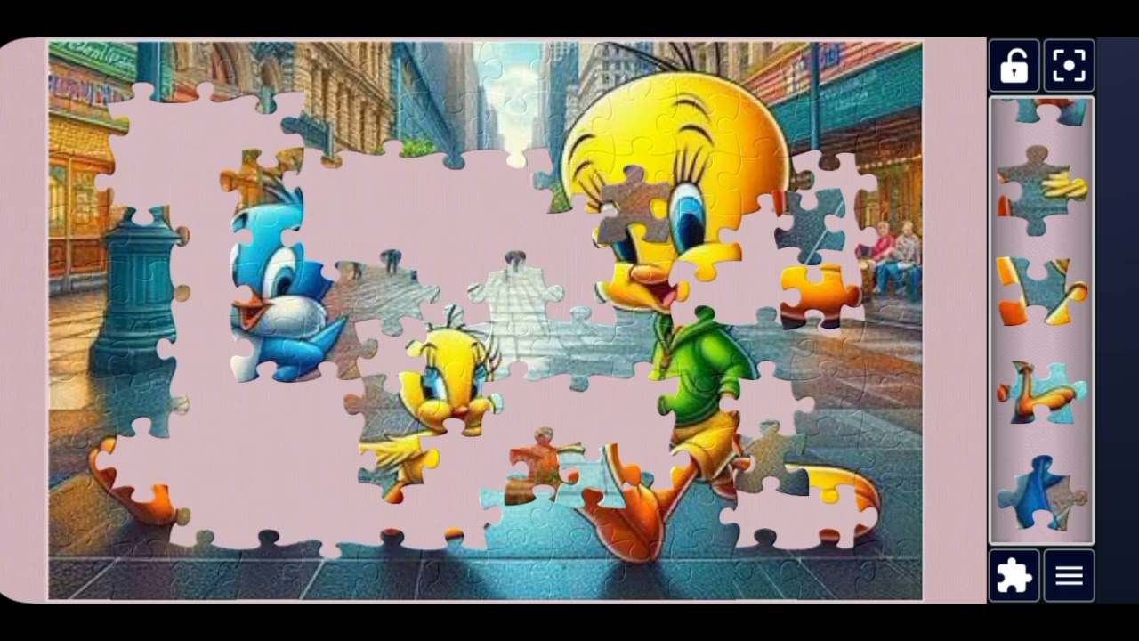 Tweety & Friends in City  Tweety, Baby Tweety & The Bluebird on an Urban Adventure//Puzzle Art//