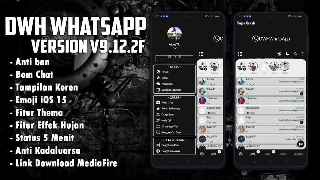 Update DWHWhatsApp Terbaru 2021 || DWH WhatsApp v9.12.2F Rilis Tampilan Keren -Tanpa password