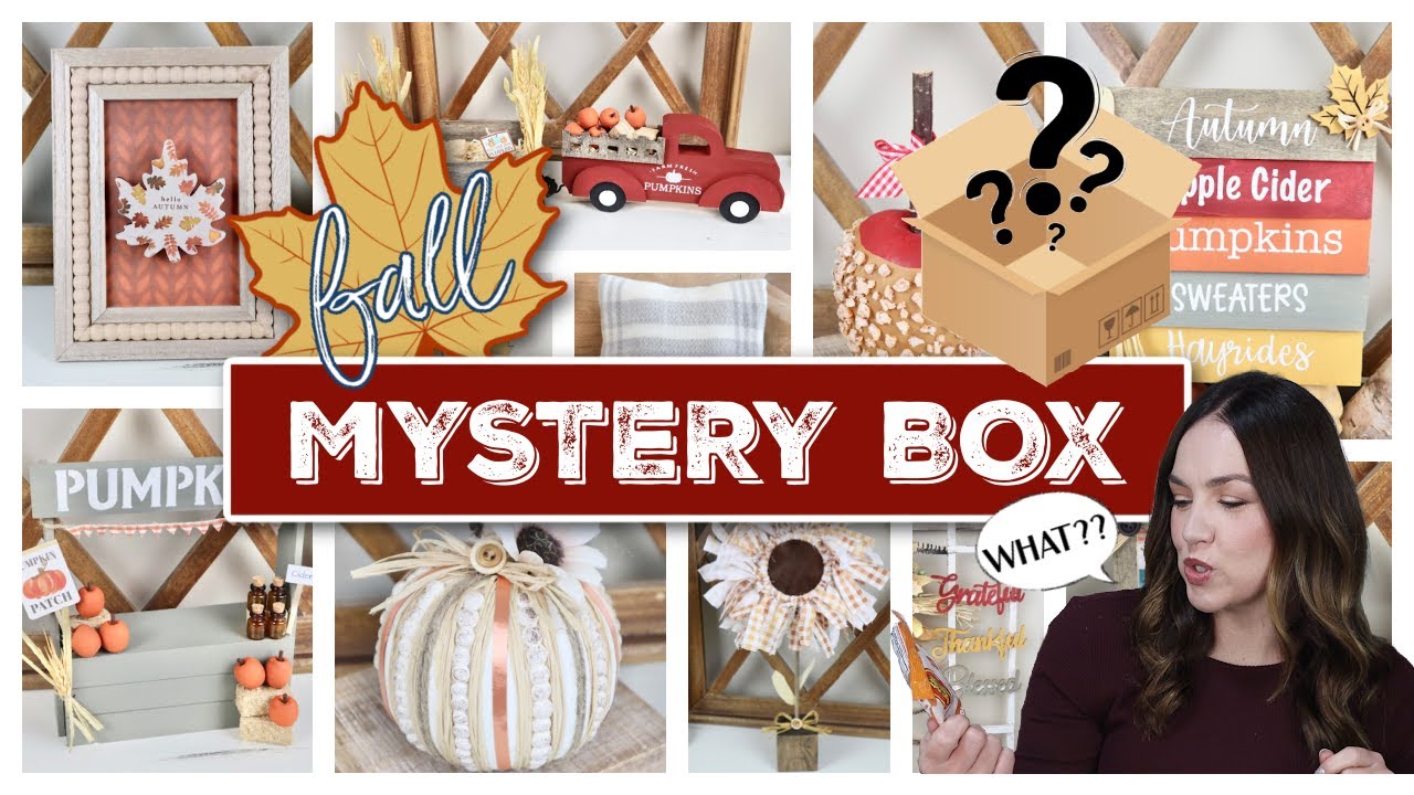 🍁10 NEW🍁FALL DECOR DIYS MADE FROM MYSTERY ITEMS | FALL MYSTERY BOX CHALLENGE