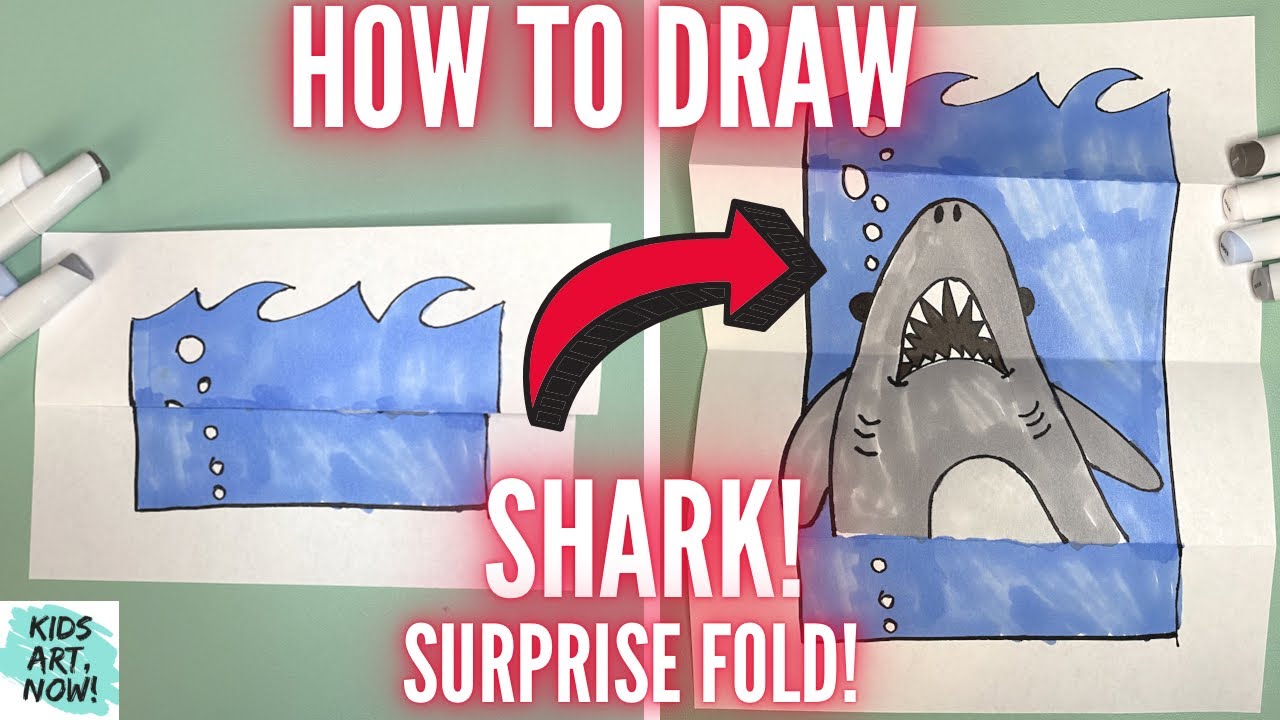 How to Draw a Shark! - Surprise Fold!